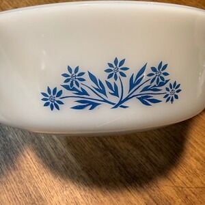 🩵 Vintage Pyrex Blue Daisy Snowflake 1.5 Qt Mid Century Modern Cottagecore Dish